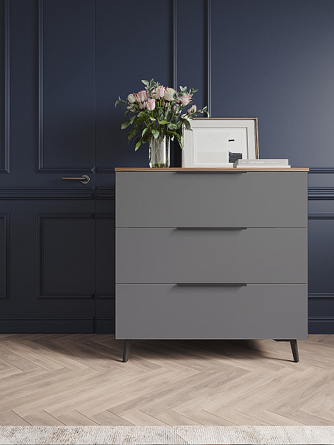 Комод Роза 900 Ройс, графит скин. Фото 2