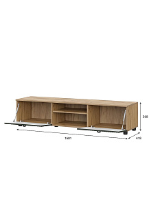 Тумба ТВ «Милан» с нишей, дуб золотой/олива от магазина Мебельный дом