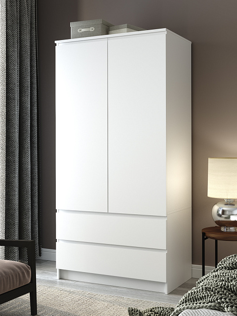 Шкаф Мори МШ 900.1, Белый. Фото 1