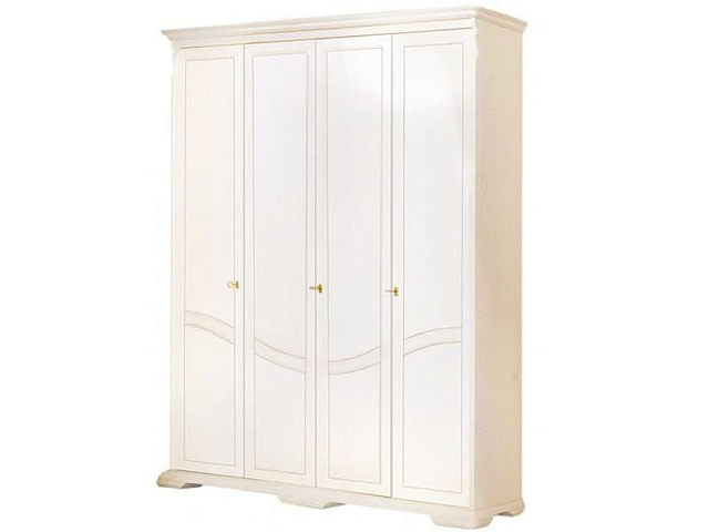 Шкаф для одежды «Лика» ММ 137-01/04Б, белая эмаль. Фото 1