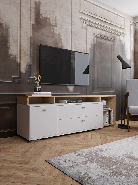 Тумба Ланс ТВ К202, Белый. Фото 3