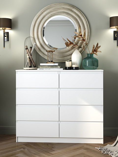 Комод Мори МК 1200.8, Белый. Фото 7