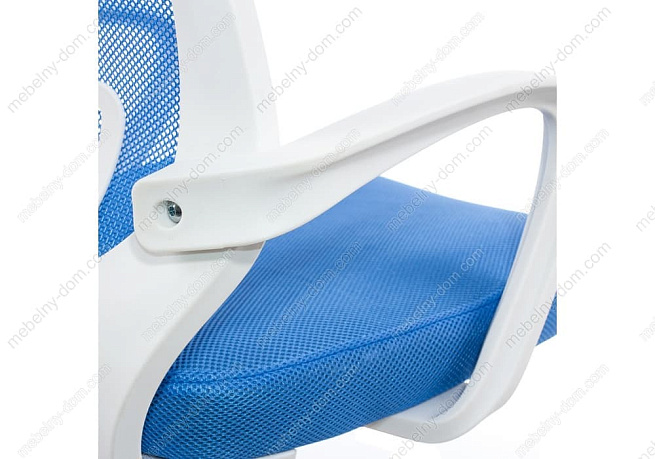 Компьютерное кресло Ergoplus белое / голубое. Фото 6