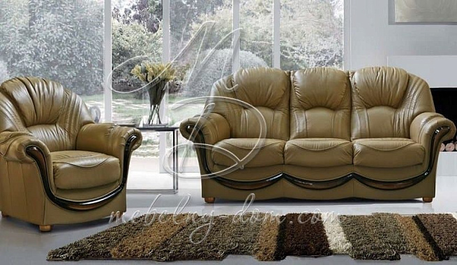 Комплект мягкой мебели «Дельта», в коже. Фото 3