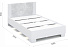 Кровать «Аврора» 120*200 (основание ЛДСП), Белый/Ателье светлый. Фото 2