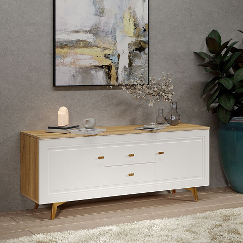 Тумба Вега Сапфир ТВ 1500, белый глянец. Фото 3