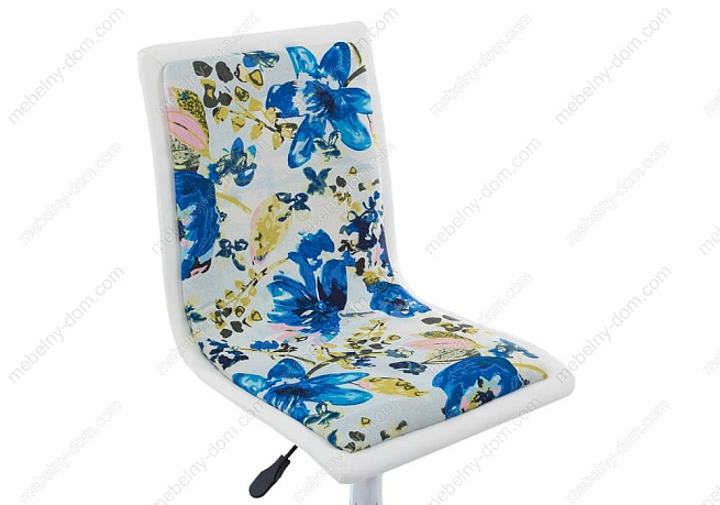 Компьютерное кресло Mis white / flowers fabric. Фото 4