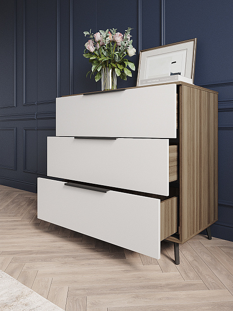 Комод Роза 900 Ройс, белый скин. Фото 3