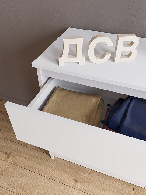 Комод Мори МК 1200.6, Белый. Фото 3