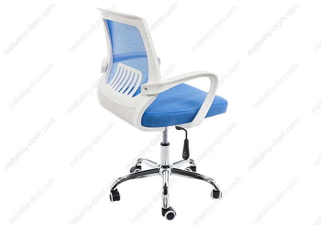 Компьютерное кресло Ergoplus белое / голубое. Фото 4