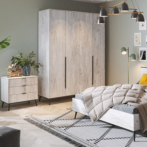 Шкаф «Саванна» 4Д КМК 0973.14, бетон пайн светлый. Фото 3