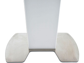 Стол «Санторини» стекло OPTI, белый от магазина Мебельный дом