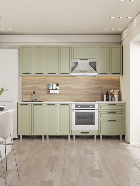 Кухонный гарнитур «Лилия» 2,4м, фисташка. Фото 1