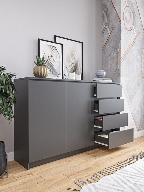 Комод Мори МК 1600.1, Графит. Фото 4