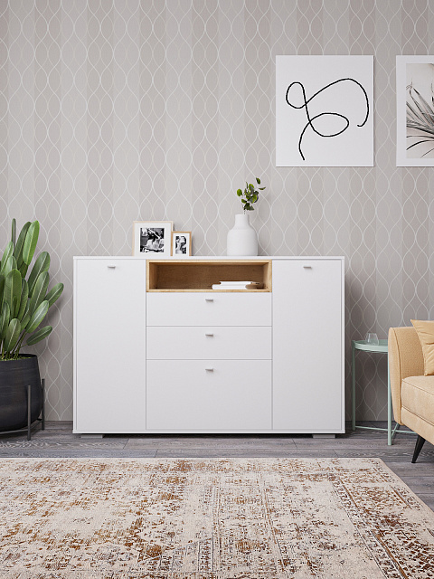 Комод Ланс К303, Белый. Фото 1