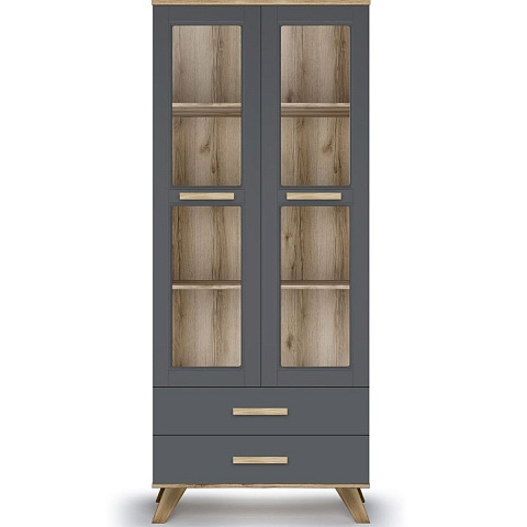 Шкаф-витрина Вега Скандинавия 800, серый. Фото 1