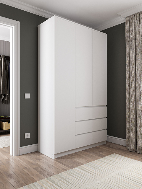 Шкаф Мори МШ 1200.1, Белый. Фото 2