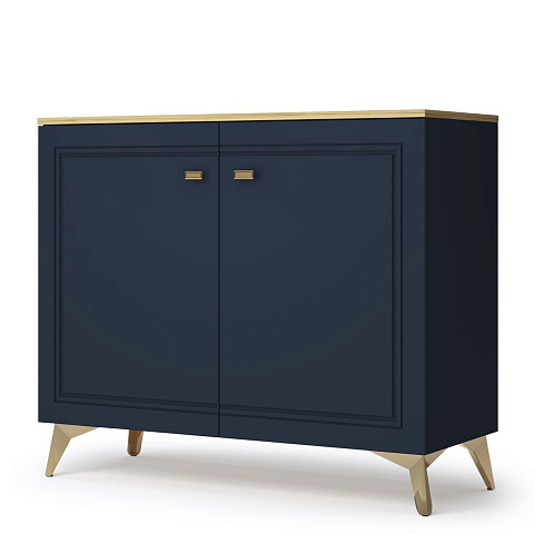 Комод Вега Сапфир 1000 с дверцами, темно-синий. Фото 1