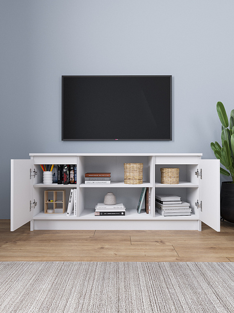 Тумба Мори ТВ МТВ 1200.1, Белый. Фото 2