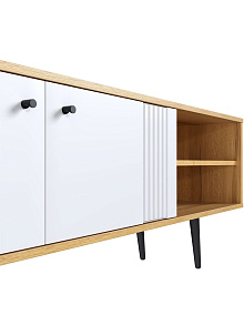 Тумба Вега Саксония ТВ150 с нишами, белый матовый от магазина Мебельный дом