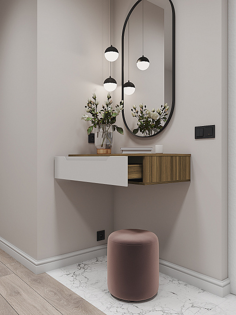 Тумба Роза 900 Тренто, белый скин. Фото 3