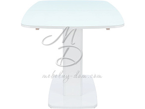 Стол Leset Денвер 1Р, белый лак, стекло белое от магазина Мебельный дом