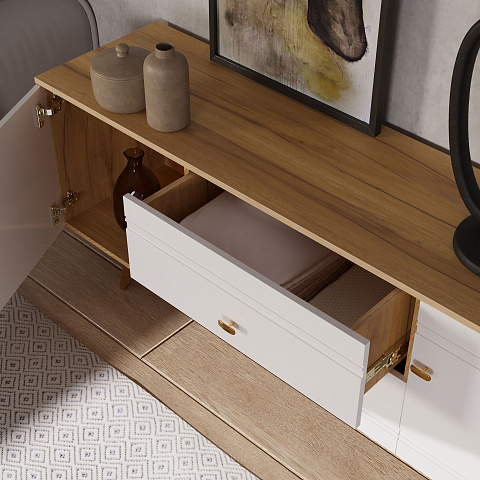 Тумба Вега Сапфир ТВ 1500, белый глянец. Фото 8