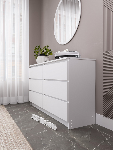 Комод Мори МК 1380.6, Белый. Фото 2