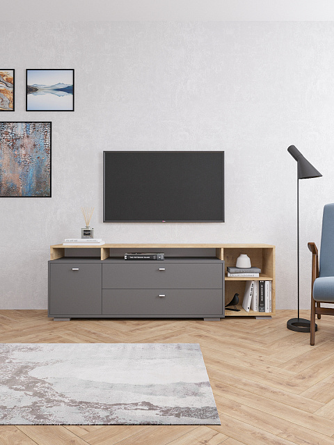 Тумба Ланс ТВ К202, Графит. Фото 1