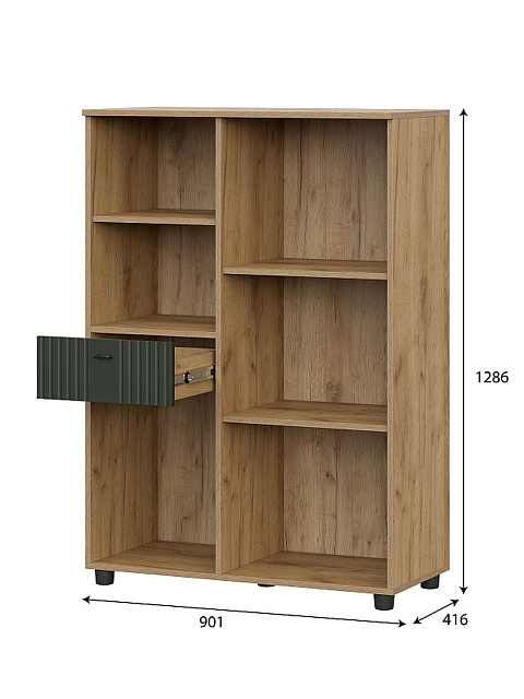 Комод «Милан», дуб золотой/олива. Фото 3